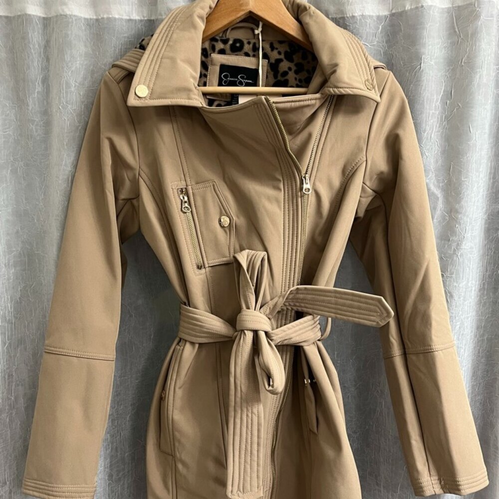 Beige/Tan Jessica Simpson water resistant fleece interior coat